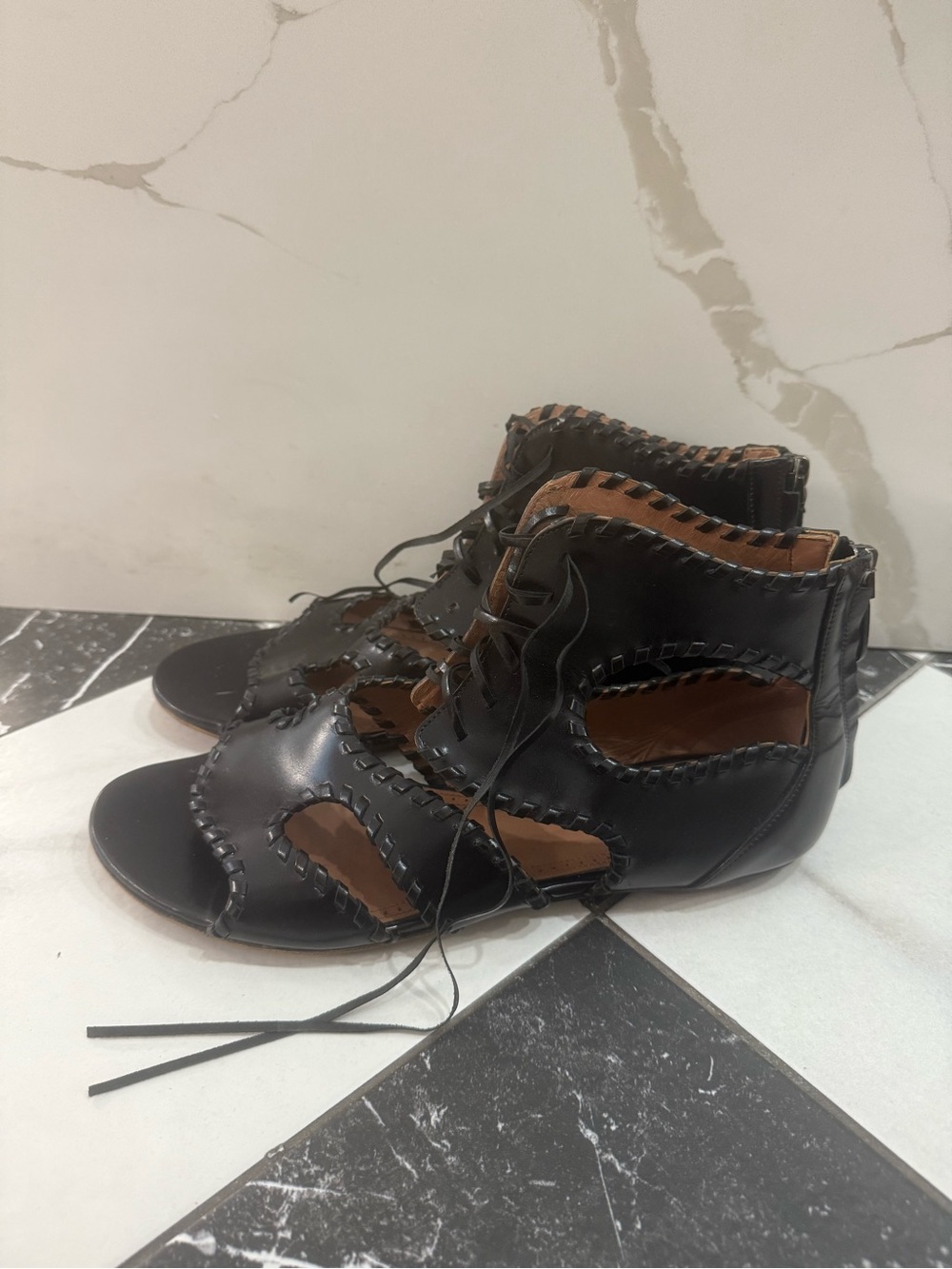 Alaia Lace Up Gladiator Sandals